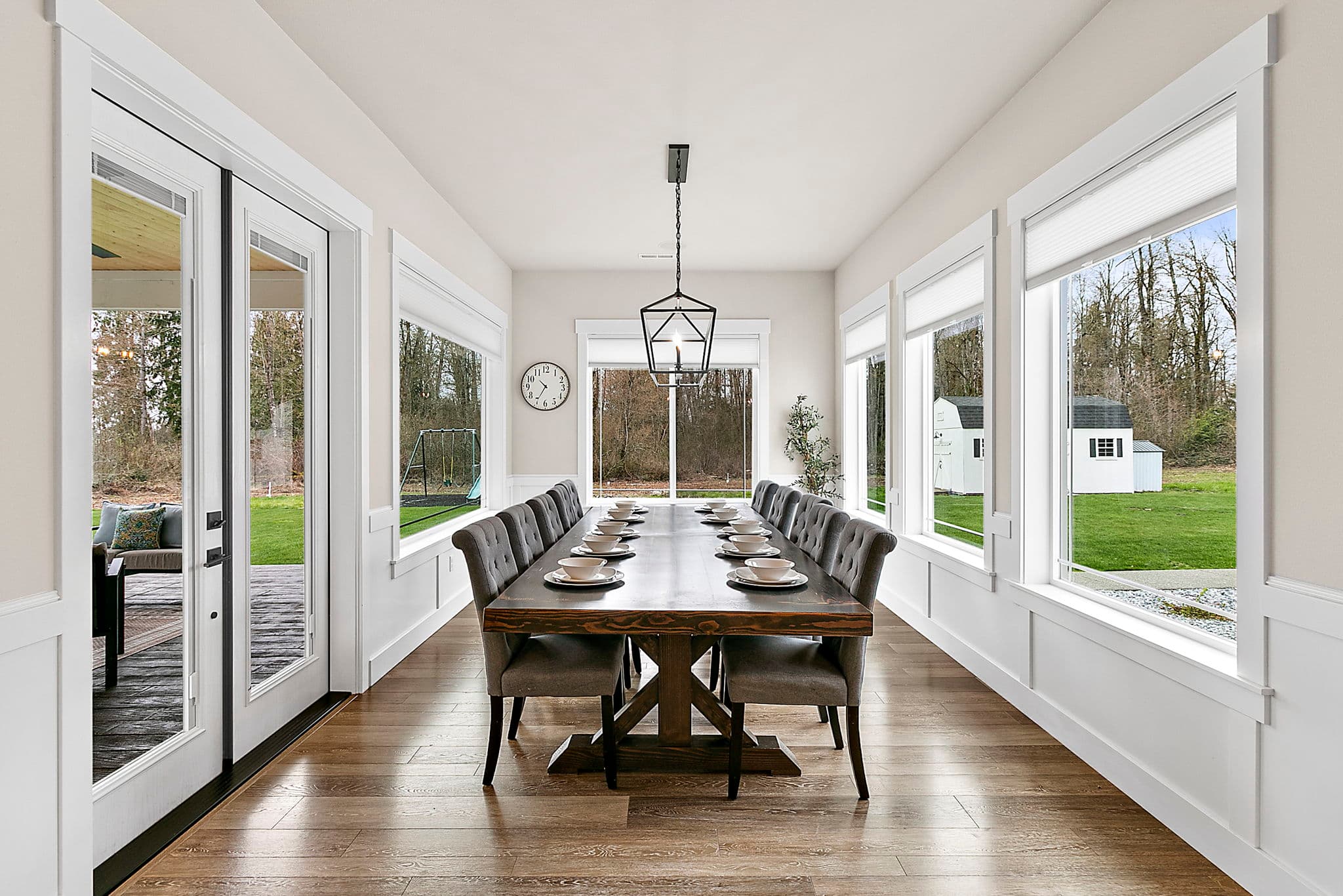 Kitchen and gathering space detail